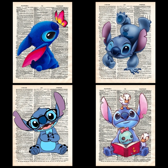 Stitch Dictionary Book Page Art 👽 - Picture 1 of 1